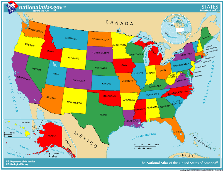 6-Colored US Map